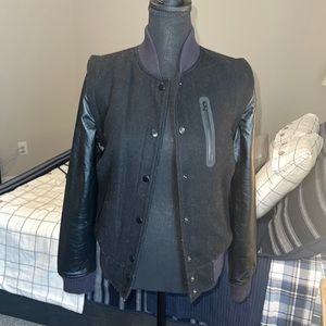 Nike wool and leather bomber jacket